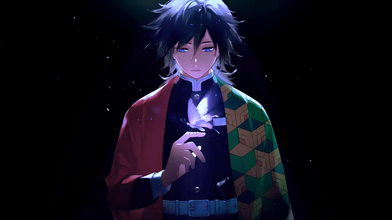 Kimetsu no Yaiba | Giyu Tomioka [wallpaper] on Make a GIF, image size:1280x720