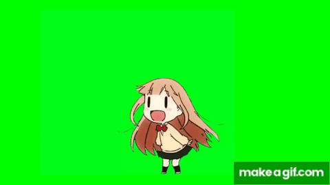 Miyano | Anime Girl | (Green Screen - Chroma Key) #28 on Make a GIF