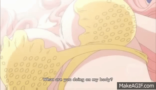 Luffy jumps on the mermaid princess boobs on Make a GIF