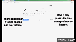 Como Jogar o Jogo do Dinossauro no Google Chrome (Sem internet) / Dino Game  in Google Chrome on Make a GIF