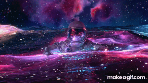 Floating In Space Gif Black And White Outer Space GIFSpace Backround 