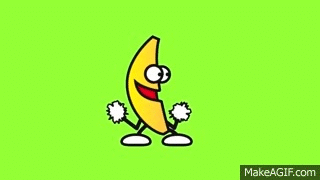 Animated Dancing  Banana Green  Screen  on Make a GIF