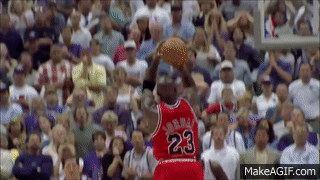 Michael Jordan - Last Shot (Game 6, 1998 NBA Finals) on Make a GIF