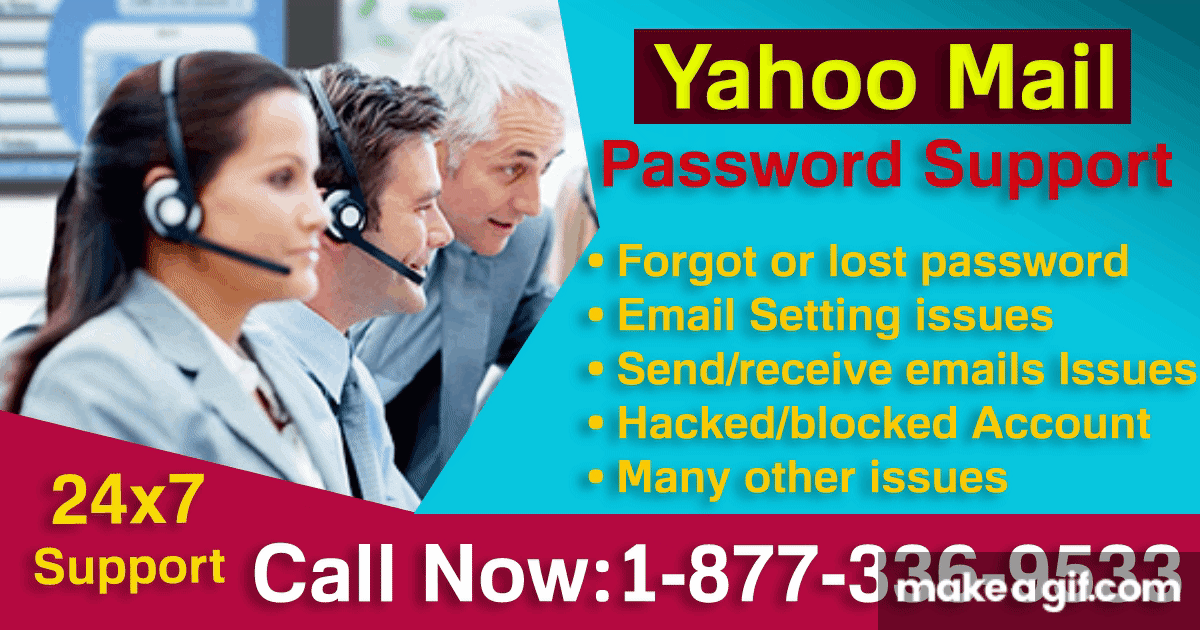 Yahoo Mail Password Support Number @1-877-336-9533 on Make a GIF