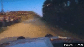 Guy Almost Gets Hit | Classic Group B Rally on Make a GIF