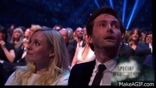 David Tennant's NTA Special Recognition - His Reaction on Make a GIF