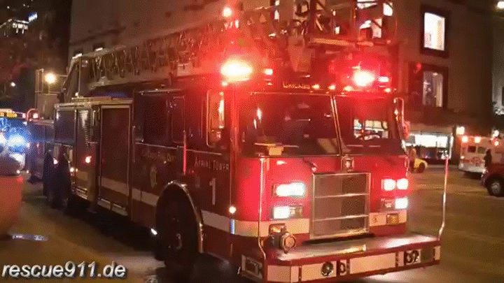 High-rise fire - Chicago fire department [Ride along] on Make a GIF