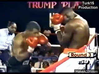 Mike Tyson- Right hook body & Right uppercut head Combination on Make a GIF