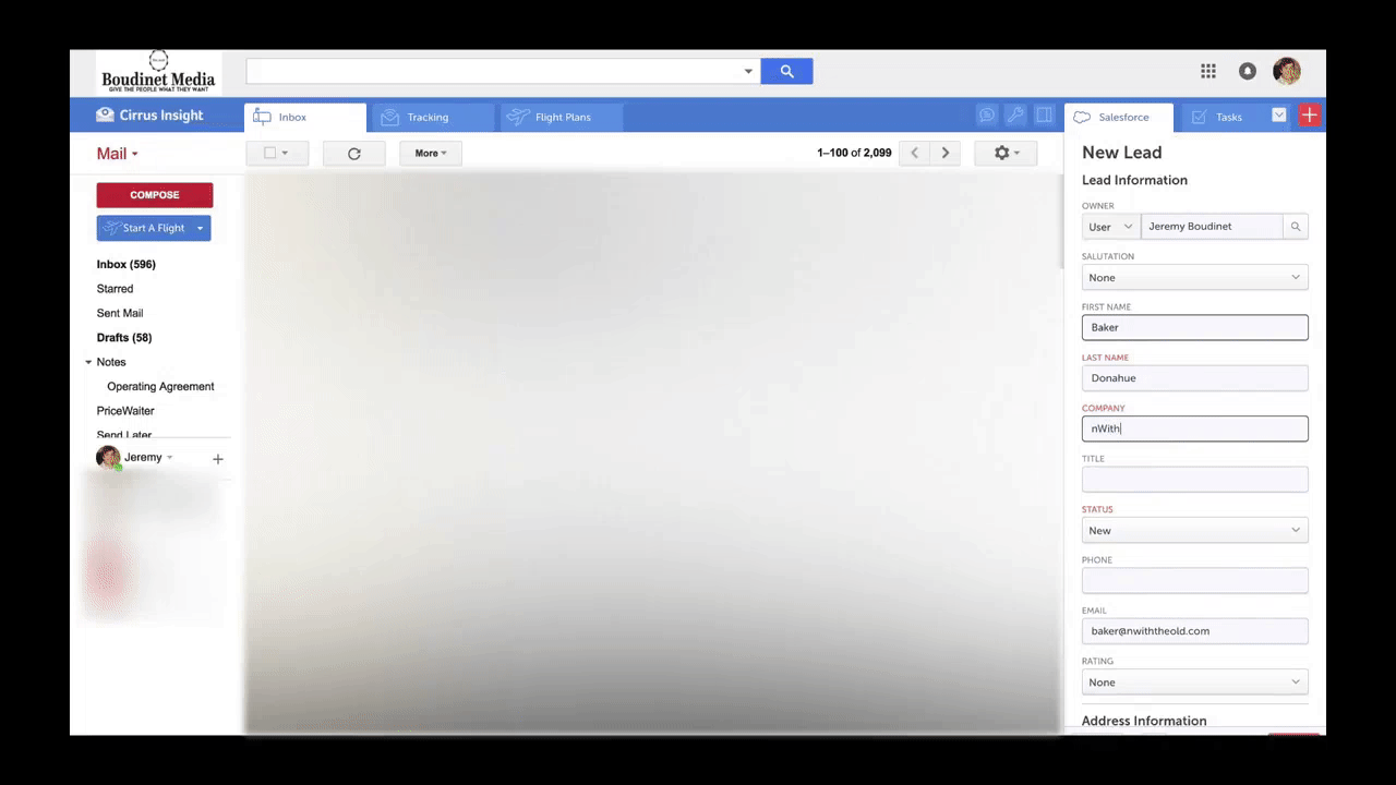 Cirrus Insight GSuite Salesforce Integration on Make a GIF