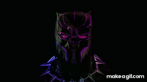 Black panther RGB 4k animated wallpaper on Make a GIF