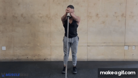 male-Barbell-landmine-alternating-lunge-and-twist-front on Make a GIF