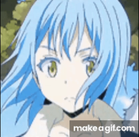 Rimuru in the strong wind on Make a GIF