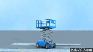 3D Animation Scissor Lift On Make A GIF 3D Animation Scissor Lift On Make A GIF