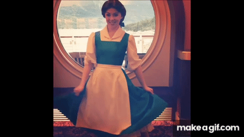 Belle Swishes Her Blue Dress on Make a GIF Belle Swishes Her Blue Dress on Make a GIF