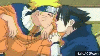 Naruto and Sasuke Kissing on Make a GIF