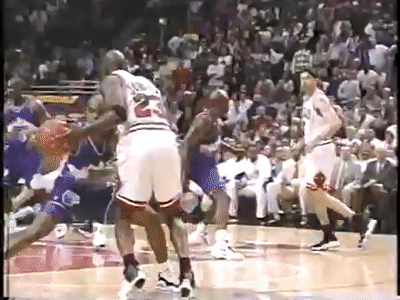Michael Jordan Bulls vs 1997 Finals: Game 1 on Make a GIF