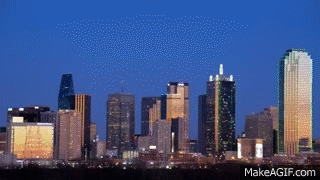 Dallas Skyline Time lapse 2013 on Make a GIF