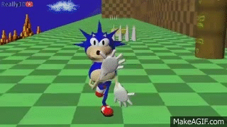 Realistic 3D Sonic | 4K 60FPS on Make a GIF