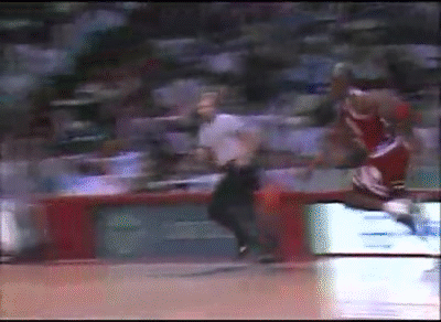 Jordan posterizes Bill Laimbeer (1989 Playoffs) on Make a GIF