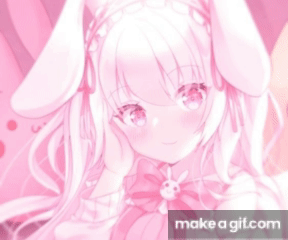 Cute Anime White Hair Girl GIF | GIFDB.com