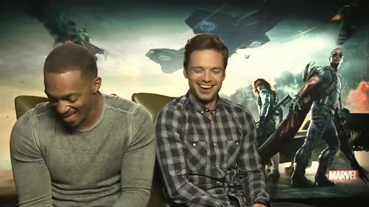 Captain America: The Winter Soldier Interviews -- Sebastian Stan And  Anthony Mackie on Make a GIF