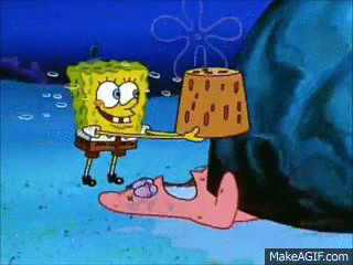 spongebob drooling gif