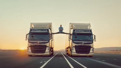 Volvo Trucks - The Epic Split feat. Van Damme (Live Test 6) on Make a GIF