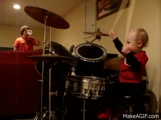 Amazing Baby Drummer on Make a GIF
