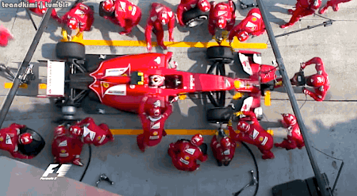 Ferrari's amazing pit stop choreography on Make a GIF