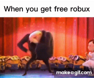 Gru dancing bc he got free robux on Make a GIF
