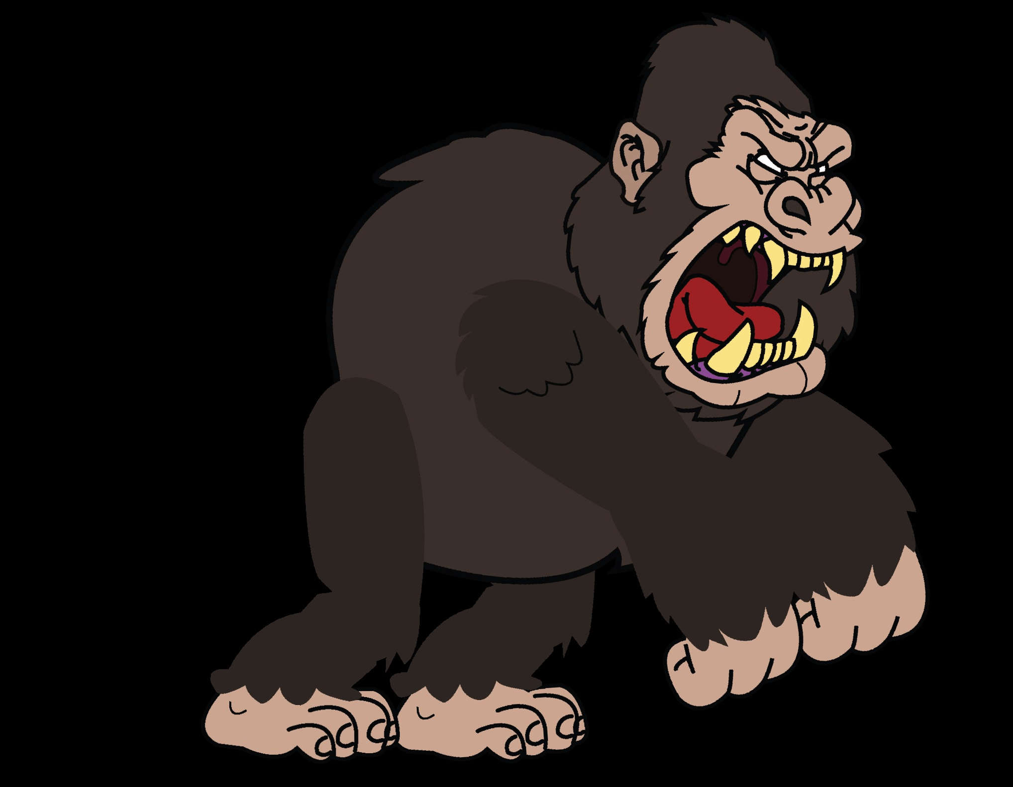 angry gorilla on Make a GIF