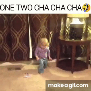 Adorable Little Girl Learning to Dance Cha Cha on Make a GIF