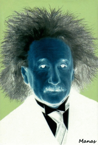 Albert Einstein Negative Picture Optical Illusion on Make a GIF