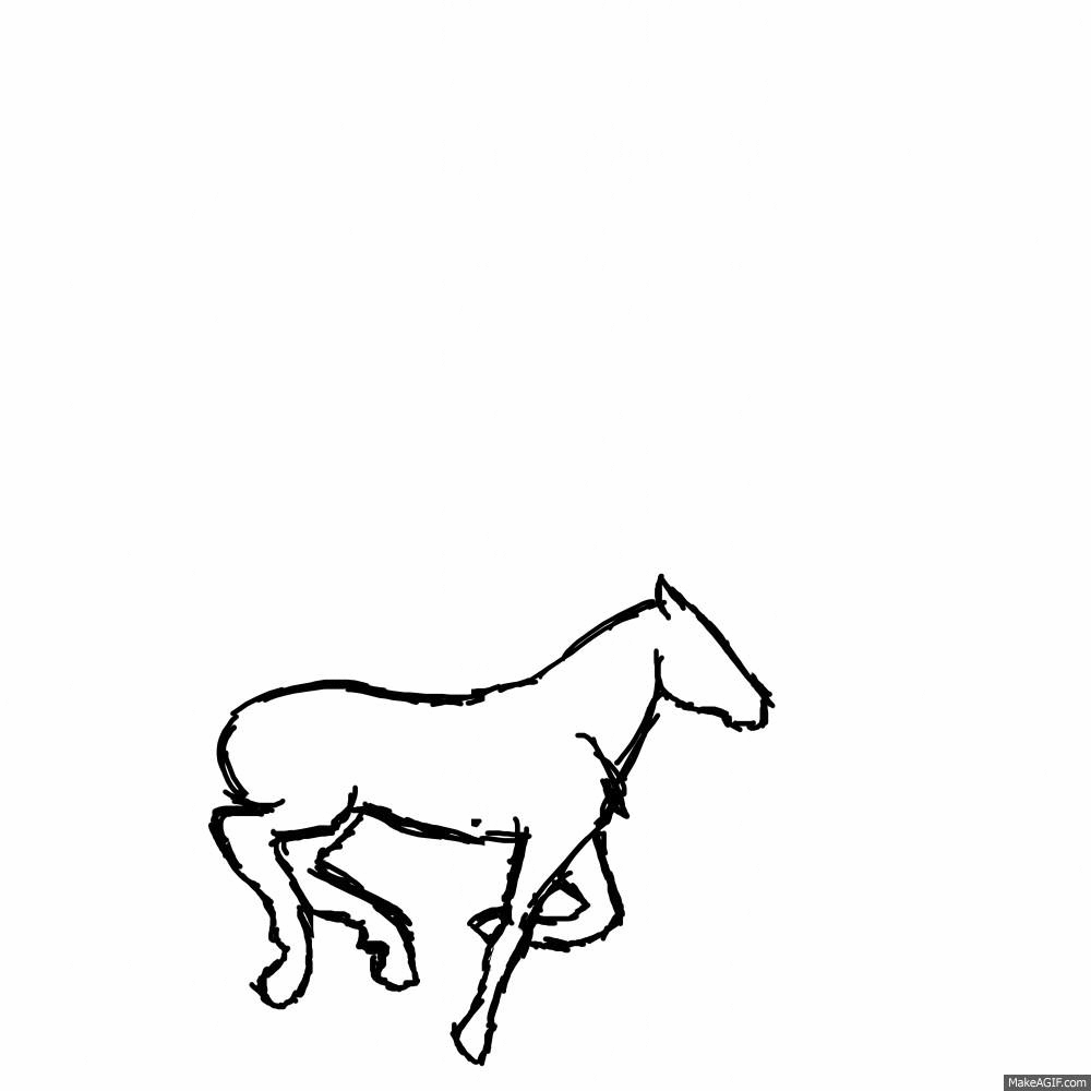 horse galloping animation on Make a GIF