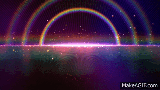 4K Tripple Rainbow Sparkling Space Horizon Beautiful Wallpaper Background  Video 2160p Animation on Make a GIF
