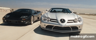 Mercedes SLR Vs Lamborghini Diablo on Make a GIF