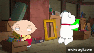 Scared Stewy Family Guy - Stewie Scared of Queen Album - Green Screen on Make a GIF