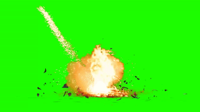 Ground Explosion green  screen  effects on Make a GIF 