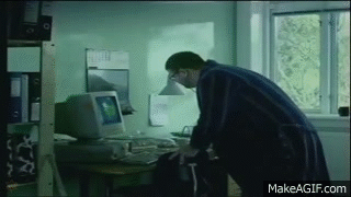 guy smashing computer gif