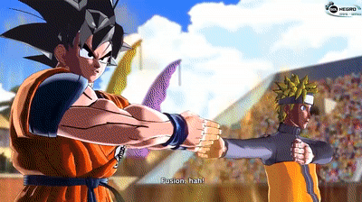 Fusion Vegeta and Sasuke Vs Fusion Goku and Naruto - Dragon Ball VS