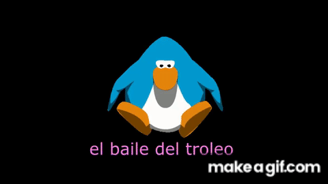 EL BAILE DEL TROLEO CLUB PENGUIN. on Make a GIF