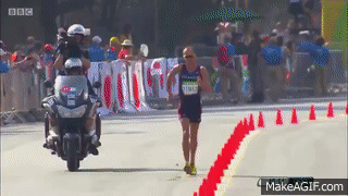 French race walker Yohann Diniz struggles during event