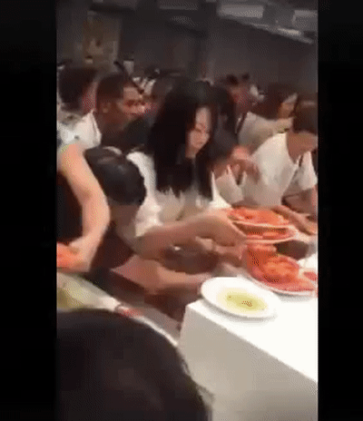 Viral video of Chinese tourists&#39; buffet frenzy shot 2 years ago, Thai  restaurant claims on Make a GIF