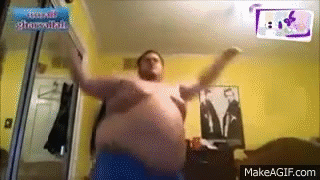 Fat man's belly dance on Make a GIF