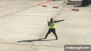 Dancing Airport Employee #TarmacDancer on Make a GIF