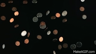 Free Slow Motion Footage: Falling Coins on Make a GIF