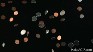 falling coins animation gif