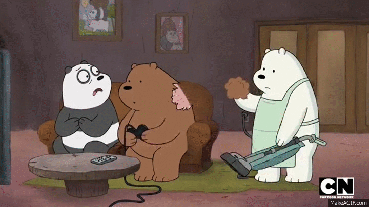 Bear Cleaning I We Bare Bears I Cartoon Network on Make a GIF Bear Cleaning I We Bare Bears I Cartoon Network on Make a GIF