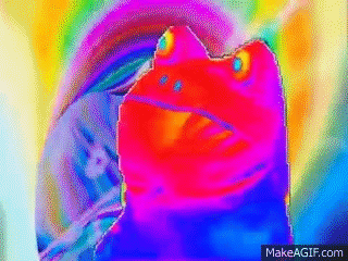 Crazy Rainbow Frog Gif