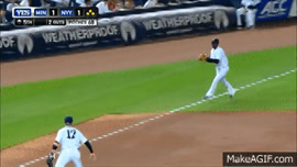 Derek Jeter vs. Didi Gregorius Relay Throws on Make a GIF